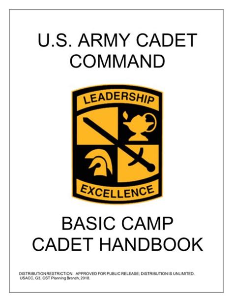Us Army Cadet Command Basic Camp Cadet Handbook Pdf