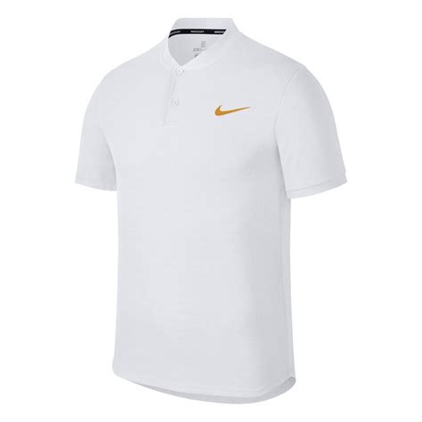 Mens Nike Adv Polo Sn83 White Polo Shirts Nielsen Animal