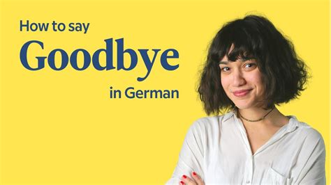 65 ways to say thank you! How To Say Goodbye In German | German In 60 Seconds - YouTube