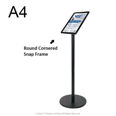 Stainless Steel Angled Sign Stand A4 Snap Frame Daper4