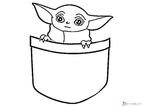 Baby yoda coloring page drawings are inspired by the characters from the star wars disney original television series the mandalorian. Coloring pages Baby Yoda. The Mandalorian and Baby Yoda Free