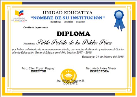 Diplomas Editables En Word Para Imprimir Ayuda Docente Diplomas