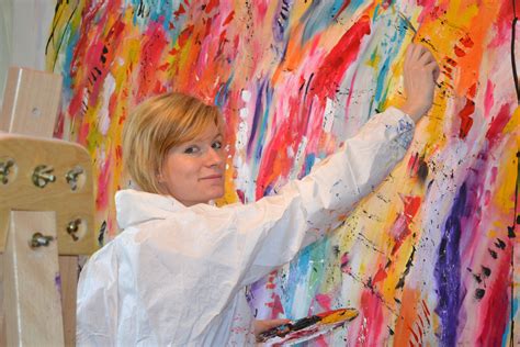 Un tableau moderne, peut l'être à travers différentes choses : grand tableau contemporain multicolore peint par ame ...