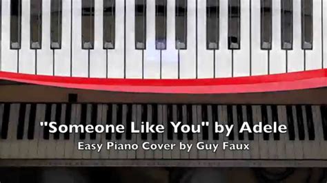 Someone Like You Adele Piano Cover Easy Youtube