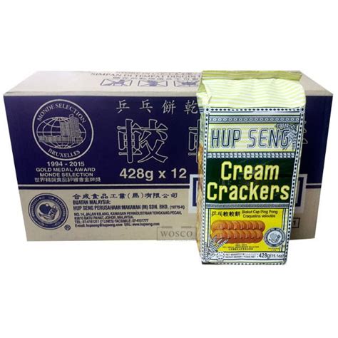 Hup seng ping pong brand special cream crackers is baked under strict hygiene conditions using premium quality ingredient. Hup Seng Cream Crackers 428g x 12 (1ctn) | Shopee Malaysia