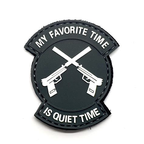 Favourite Time Is Quiet Time Small Tactical Morale Patch Pvc Paintball