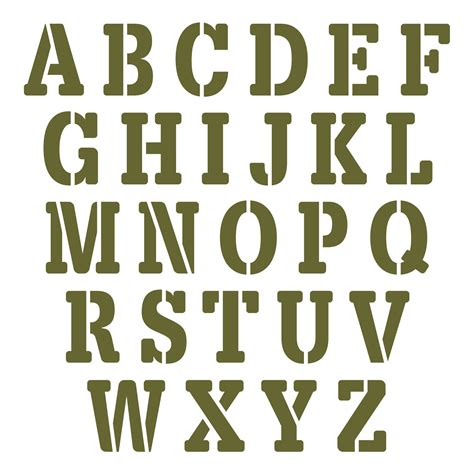 Printable Stencil Alphabet Printable Blank World