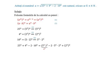 Calcul Algebric Formule De Calcul Prescurtat Binomul La Pătrat