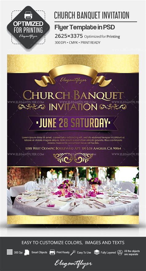 Invitation Au Banquet De Léglise Modèle Psd Premium 10022932 By