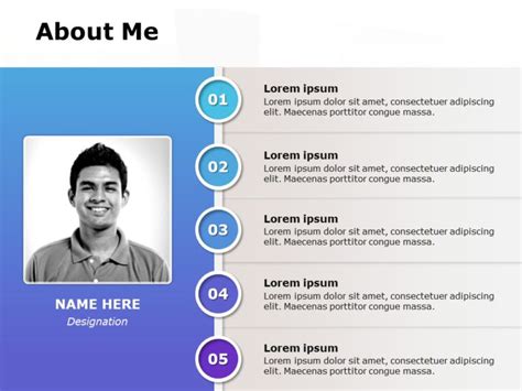 Self Introduction Ppt Template Free Download
