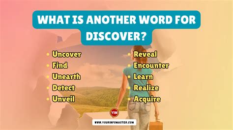 What Is Another Word For Discover Discover Synonyms Antonyms And