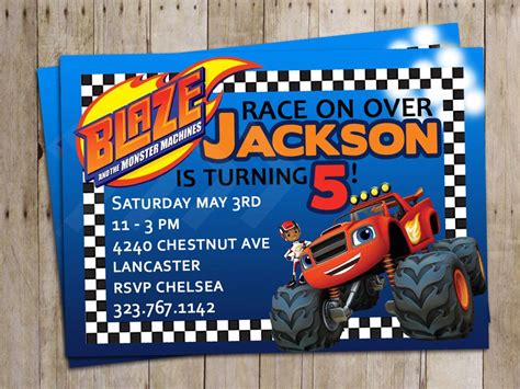 Check out our blaze and the monster machines invitations selection for the very best in unique or custom, handmade pieces from our invitations shops. Blaze and the Monster Machines Birthday Party Theme ...