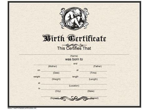 Adobe spark's free online certificate generator helps you easily create your own custom certificate in minutes, no design skills needed. 15 Birth Certificate Templates (Word & PDF) - Template Lab | Birth certificate template, Fake ...