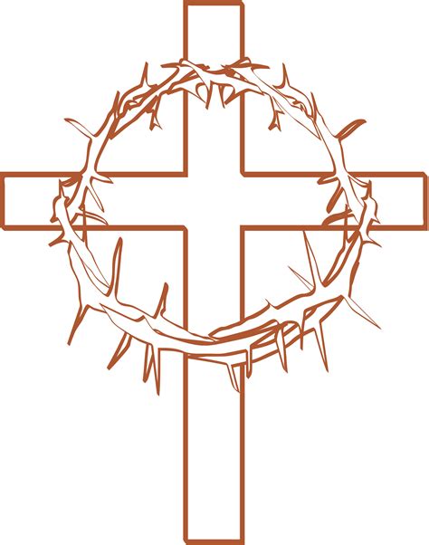 Calvary Crown Of Thorns Cross And Crown Christian Cross Clip Art