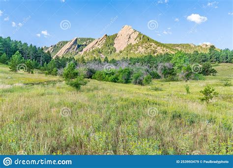 Flatiron Peaks Near Boulder Colorado Stock Image Image Of Geology
