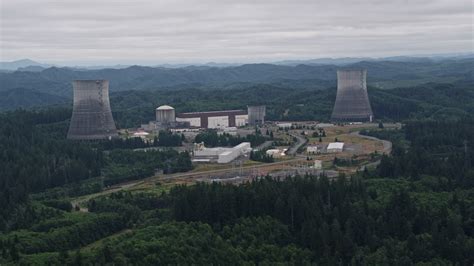 5k Stock Footage Aerial Video Of A View Of The Satsop Nuclear Power