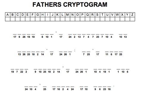 We have 5 great printable of free online printable cryptogram puzzles. FREE Father's Day Custom Cryptogram & Bingo Game!