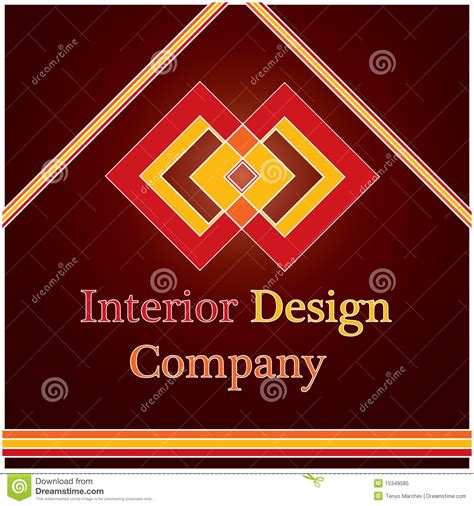 Interior Design Company Logo Stock Vector Illustration