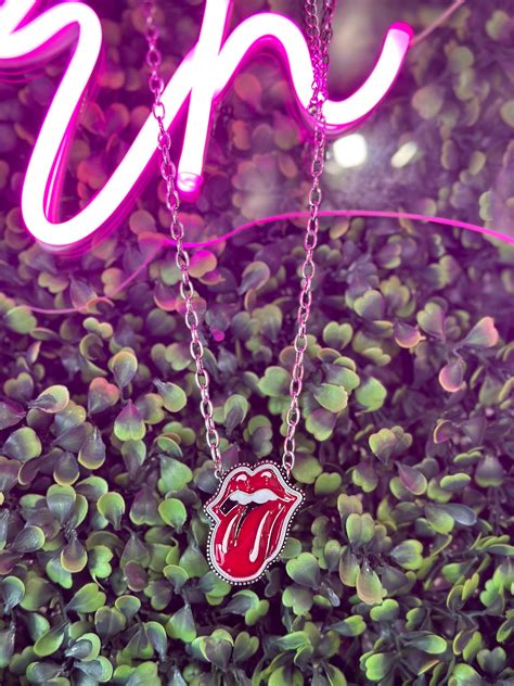 Rolling Stones Necklace Southern Pineapple Boutique