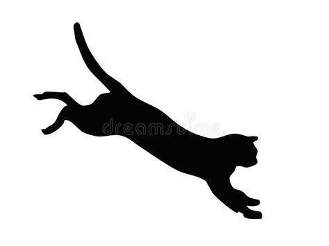 Wild Cat Jumping Stock Illustration Illustration Of Black 4258478