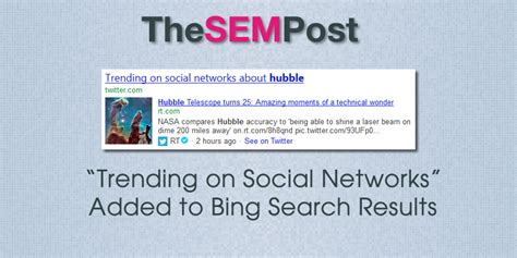 Bing Adds Trending On Social Networks Section To Search