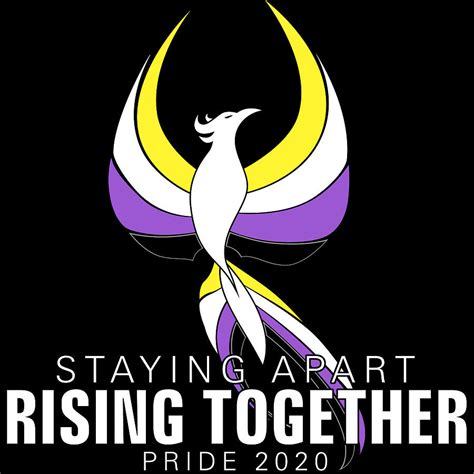 Nonbinary Staying Apart Rising Together Pride Phoenix Digital Art By Patrick Hiller Fine
