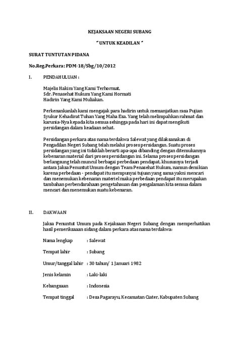 Tidak mudah juga untuk menunjukan bagaimana contoh (ekseosi) surat keberatan dalam perkara pidana sebagai contoh dan eksepsi atas surat dakwaan dari jaksa penuntut umum nomor reg. Contoh Surat Eksepsi Pidana Pdf - Download Kumpulan Gambar
