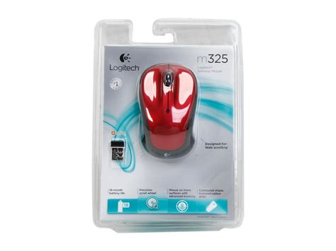 Logitech M325 Rf Wireless Optical 1000dpi Mouse Red 910 002651
