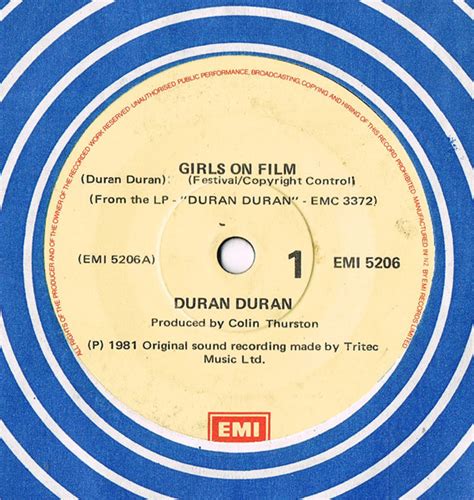 Duran Duran Girls On Film 1981 Vinyl Discogs