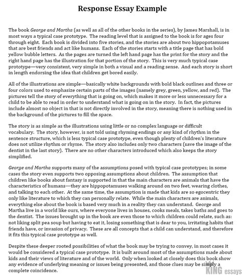First, separating the good critique is not just about finding faults. Sample Response Paper To An Article | Classles Democracy