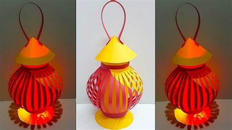 Diy Lantern Made From Paper Diy Room Decorations Idea Youtube