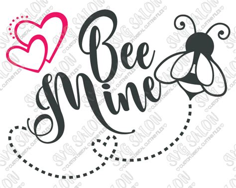 Download Bee Mine Valentine's Day SVG Cut File Set for Baby Onesies and Shirts