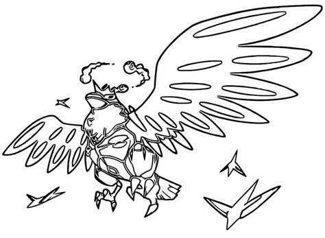 Coloring page Gigantamax Pokémon : Gigantamax Corviknight 6