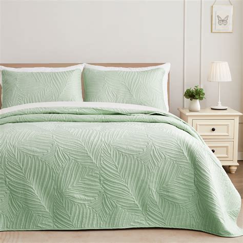 Exclusivo Mezcla Queen Quilt Bedding Set Lightweight Sage Green Quilts