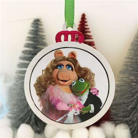 The Muppets Piggy And Kermit Christmas Ornament Etsy