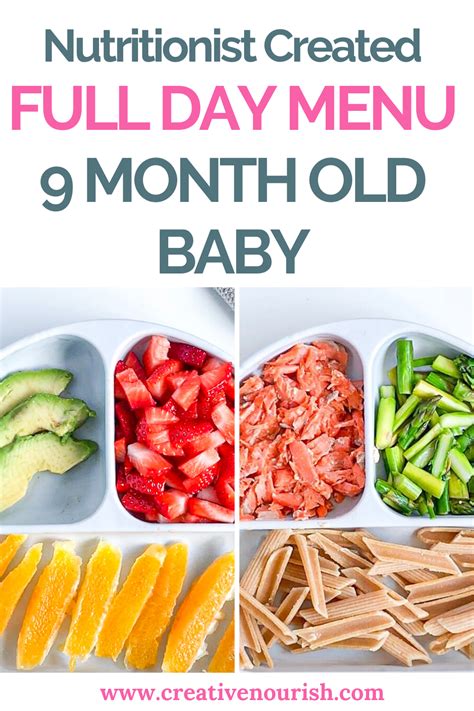 Once they turn a year old you can start transitioning to milk. 9 Month Old Meal Plan - Nutritionist Approved | Creative ...