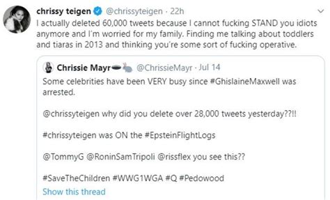 Chrissy Teigen Goes Private On Twitter Deletes 60000 Tweets