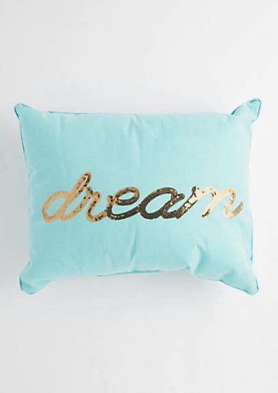Dream Sequined Throw Pillow Throw Pillows Pillow T Pillows