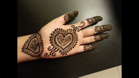 Pretty Heart Henna Design Easy Hearts Shaped Mehendi Design Youtube