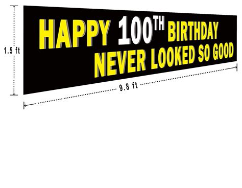 Banners Toys And Games 100th Birthday Party Sign Large Happy 100th