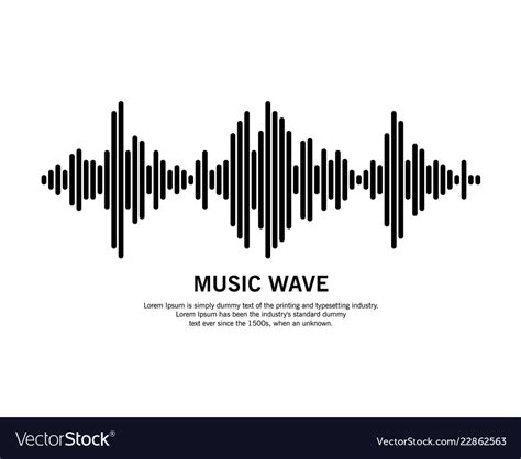 Music Wave Symbol Royalty Free Vector Image Vectorstock