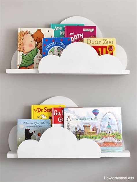 Diy Cloud Bookshelf Ledges Kids Bedrooms And Nursery Decor