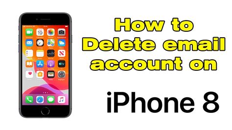 How To Delete Email Account On Iphone 8 Youtube