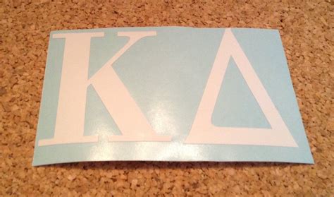 Kappa Delta Kd Sorority Decal 2x3 Regular Color And Glitter Vinyl And