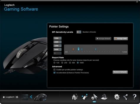 Configure G502 Pointer Settings With Logitech Gaming Software