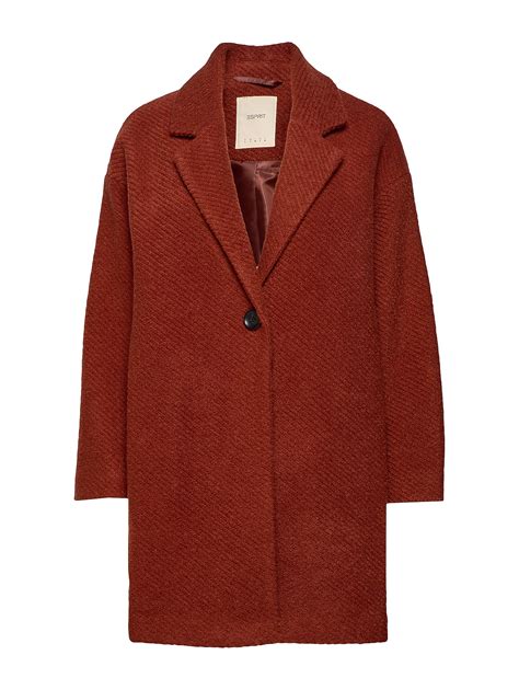 Esprit Casual Coats Woven Rust Brown 509 Kr Stort Udvalg Af