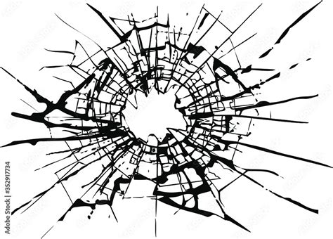 Broken Glass Cracks Bullet Marks On Glass High Resolution Texture