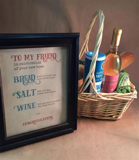 Printable New Home Blessing Bread Salt Wine Poem Its A Wonderful Life