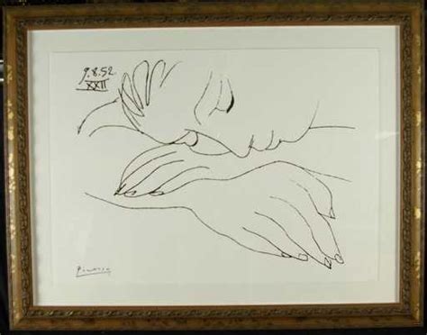 Pablo Picasso War And Peace Offset Lithograph