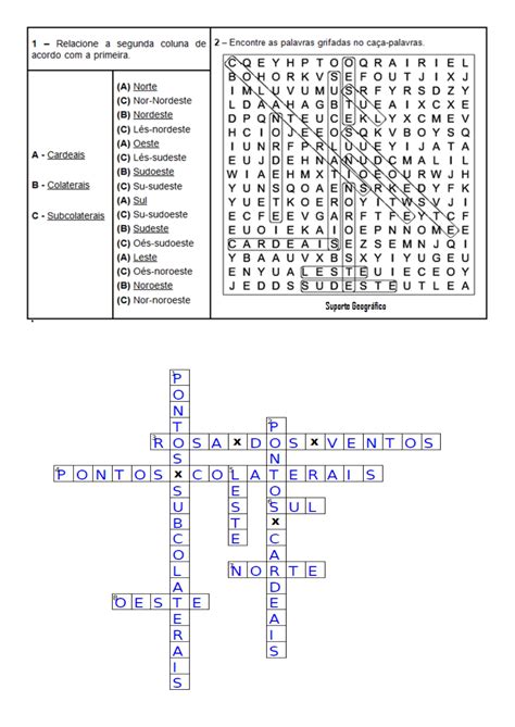 Complete A Cruzadinha Resposta